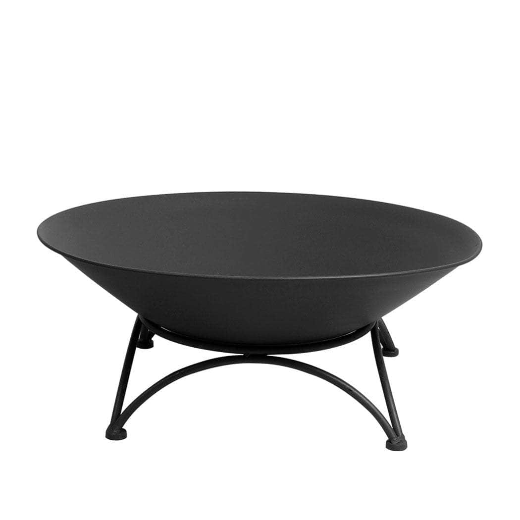 2IN1 Fire Pit Bowl Firepit Garden Black