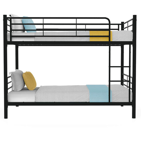 2In1 King Single Metal Bunk Bed Frame With Modular Design Dark