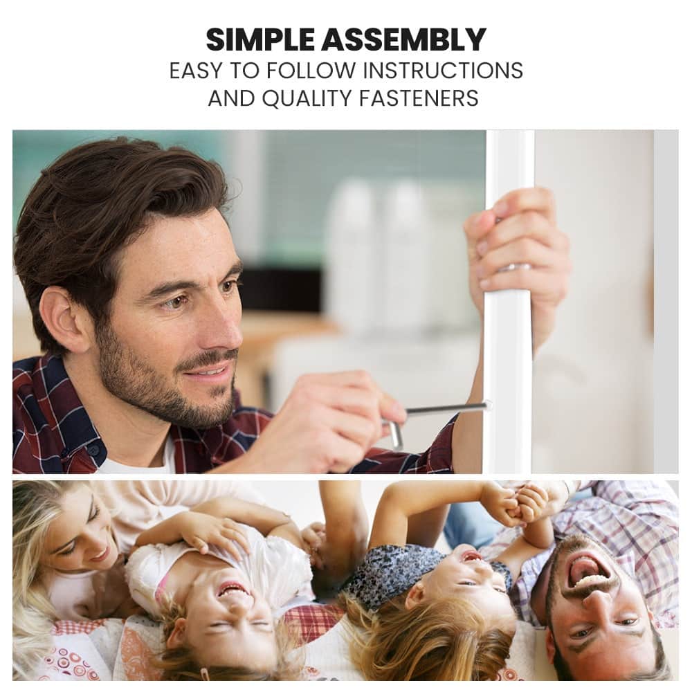 2In1 King Single Metal Bunk Bed Frame With Modular Design Matte