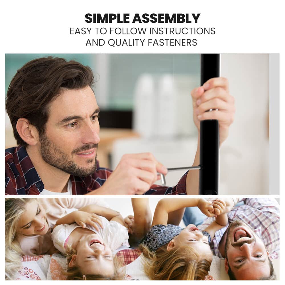 2In1 Single Metal Bunk Bed Frame With Modular Design Dark Matte