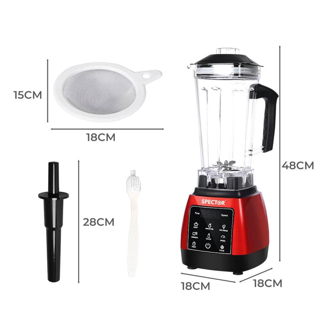 2L Commercial Blender Mixer Red