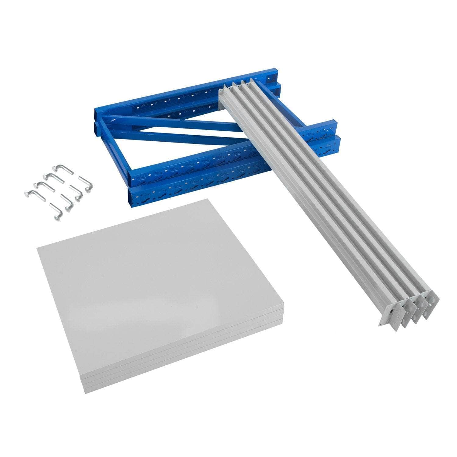 2M 400kg Dual Layer Workbench Grey Blue