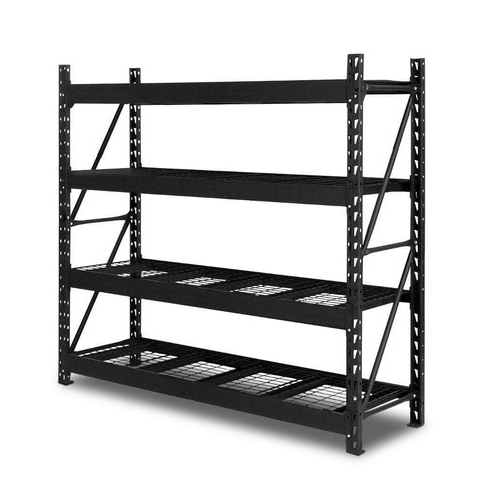 2Mx2M Garage Shelving Warehouse Rack Pallet Racking Storage Shelve Black