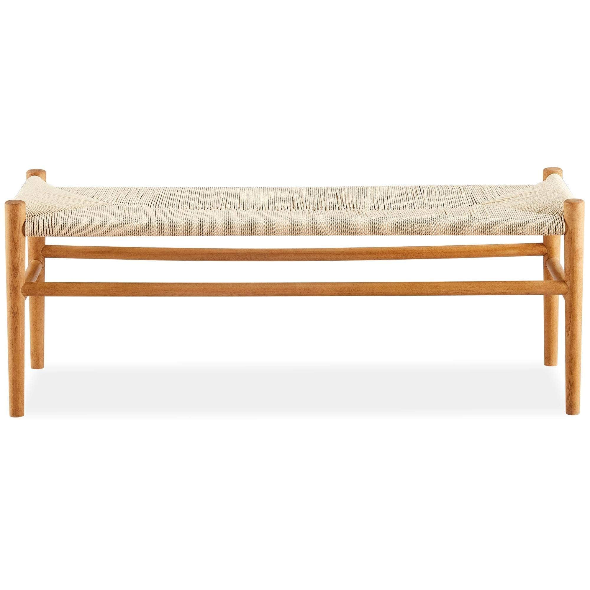 2P 120Cm Dining Bench Beech Timber Replica Hans Wenger Natural