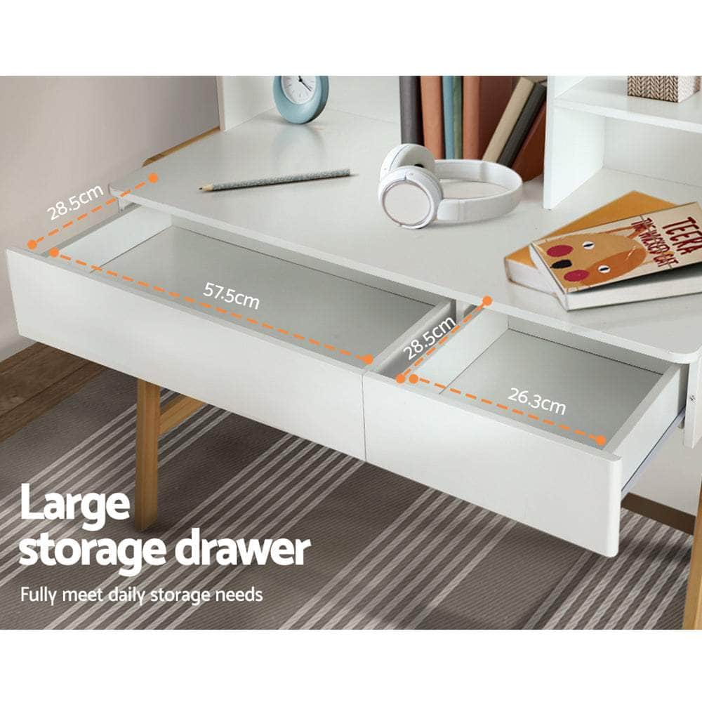 2Pcs Kids Table And Chairs Set Study Activity Toys Storage Desk Drawer