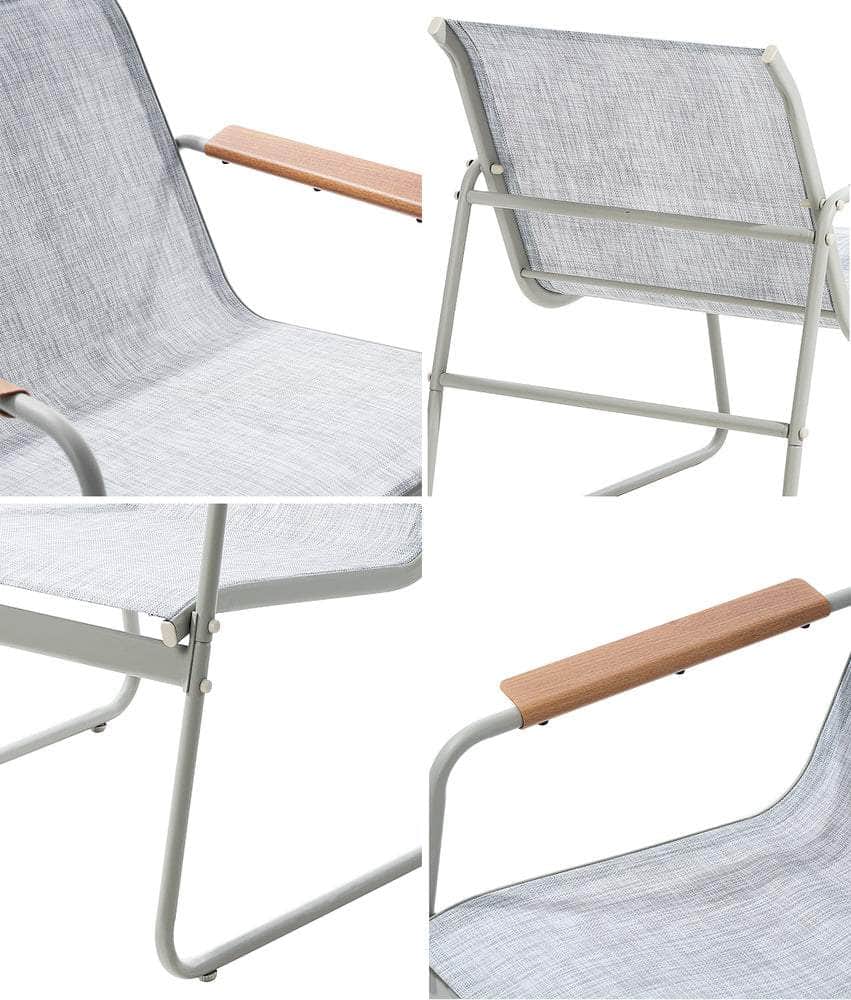 2PCS Outdoor Patio Armchair Textilene Weather-Resistant Garden Balcony Furniture