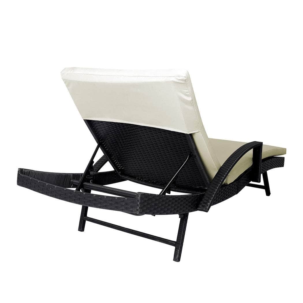 2PCS Outdoor Sun LouD21ture Wicker Lounge Garden Patio Bed Cushion
