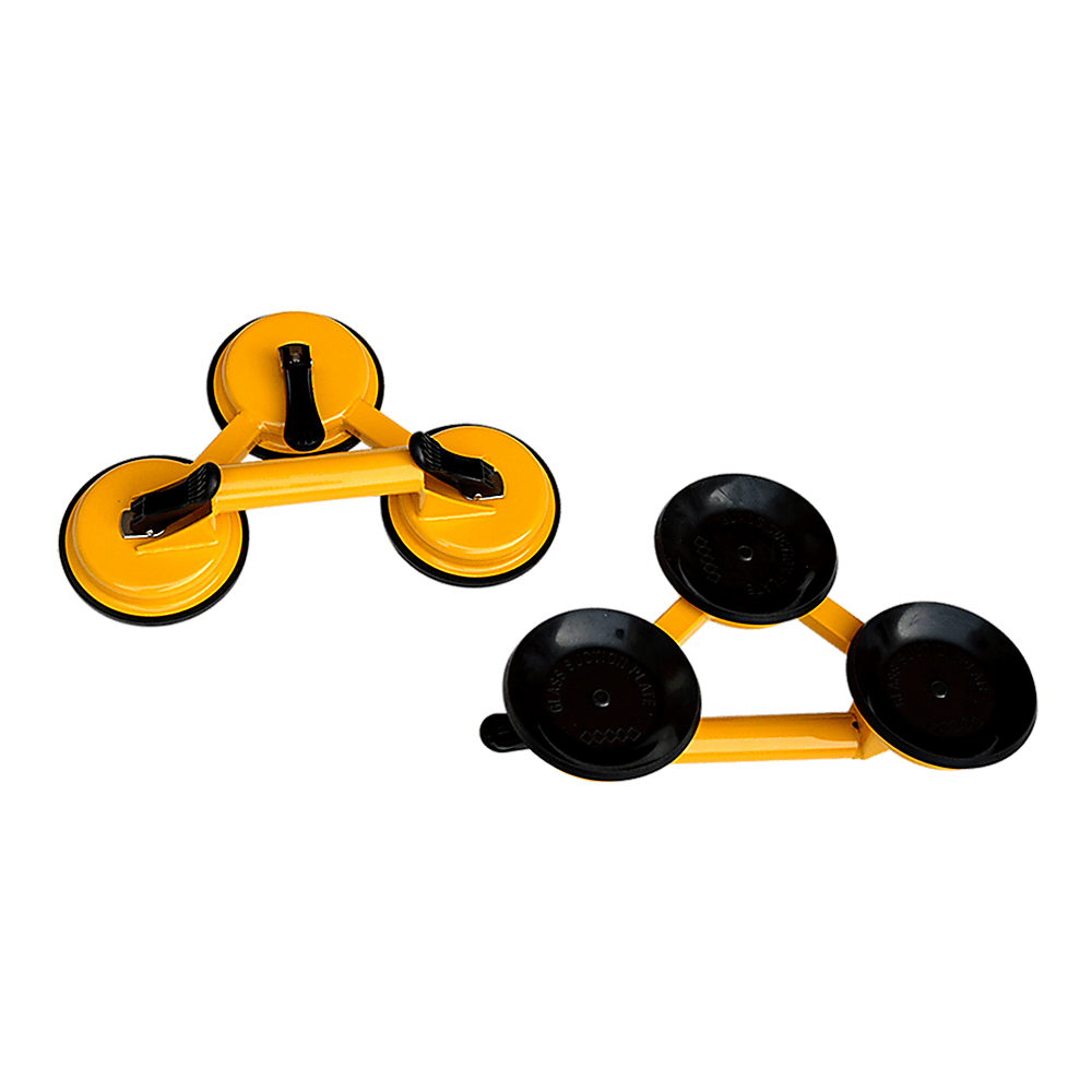 2x 150kg Load Aluminum Triple Suction Cup Pad Glazer Glass Sucker Remover Lifter