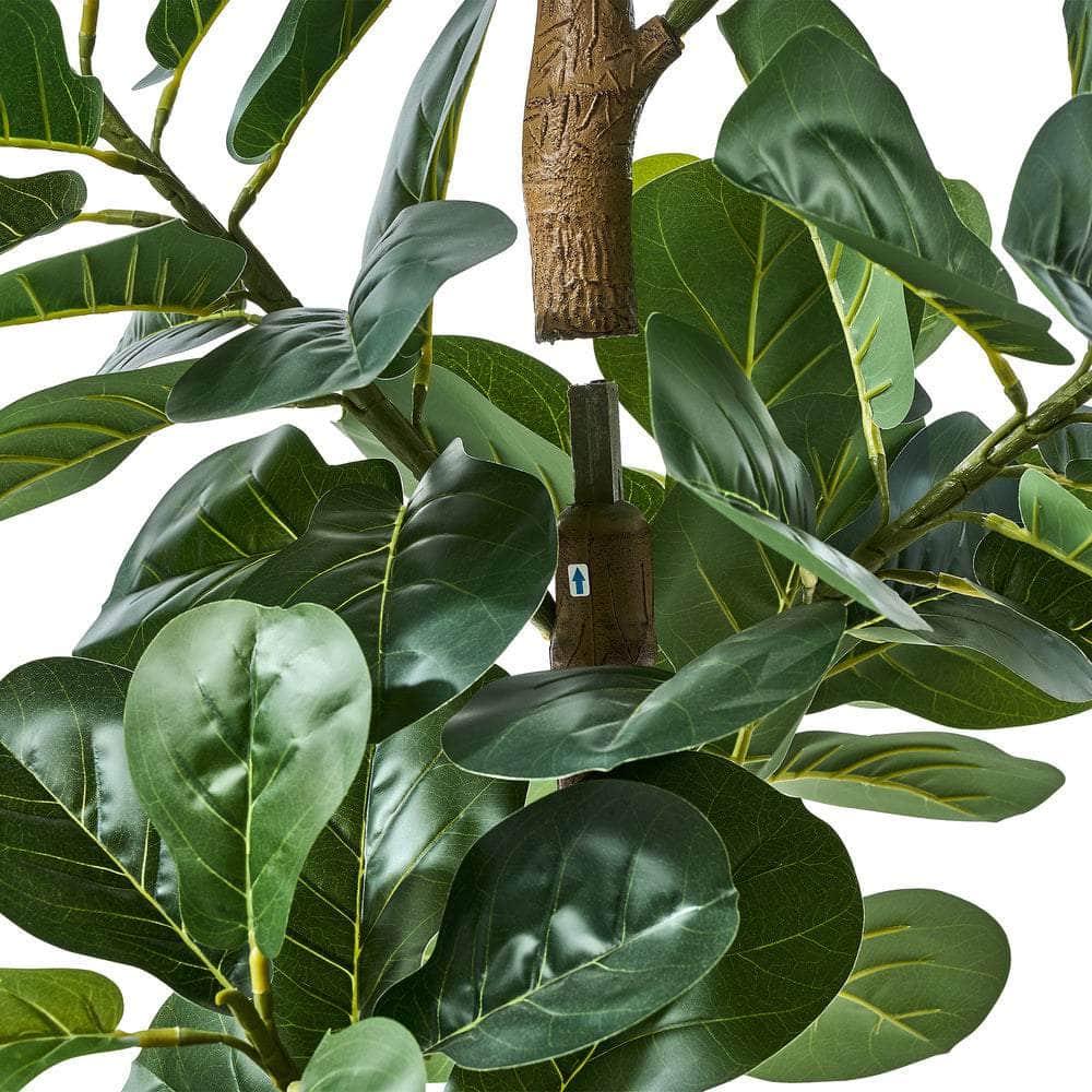 2x Artificial Fiddle Leaf Fig Trees Lifelike Potted Plants 180cm & 150cmGreen