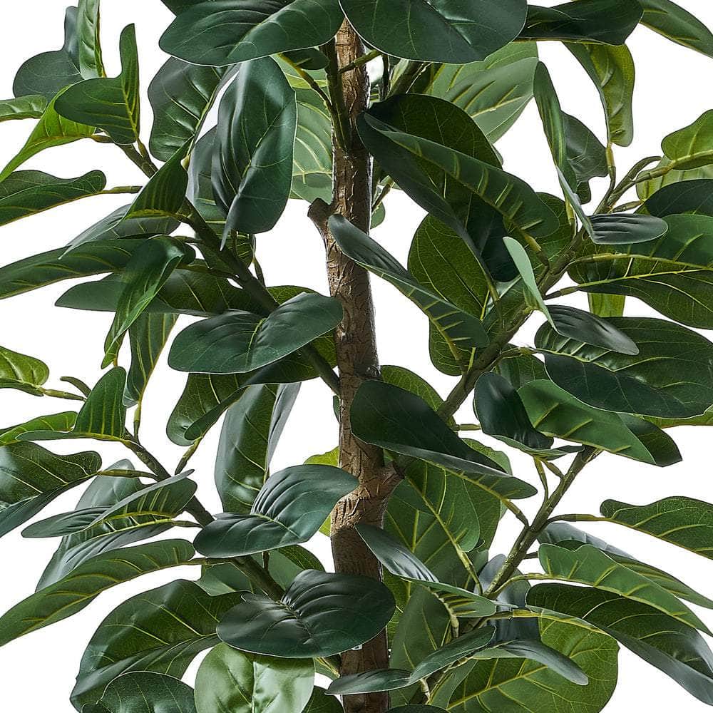 2x Artificial Fiddle Leaf Fig Trees Lifelike Potted Plants 180cm & 150cmGreen