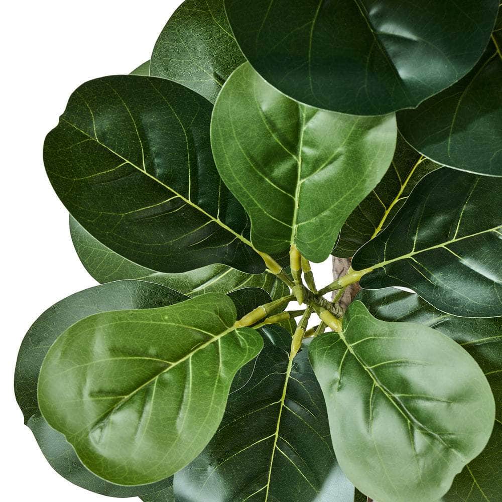 2x Artificial Fiddle Leaf Fig Trees Lifelike Potted Plants 180cm & 150cmGreen