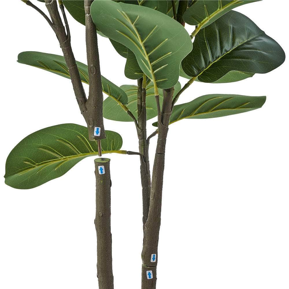 2x Artificial Fiddle Leaf Fig Trees Lifelike Potted Plants 180cm & 150cmGreen