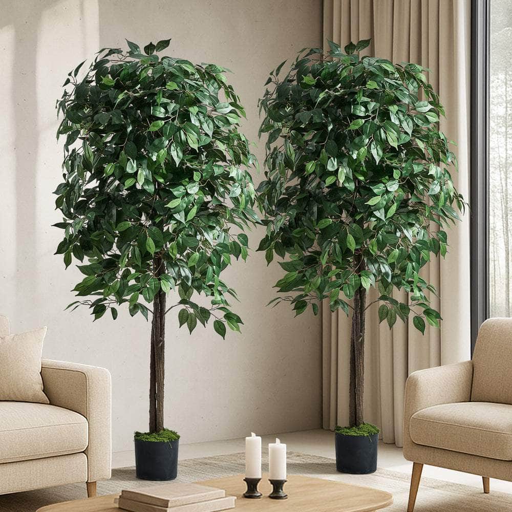 2x Artificial Palm Trees Potted Plants 180cm Indoor Home Decor Green