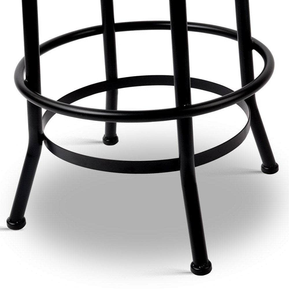 2x Bar Stools Adjustable Wood Chairs