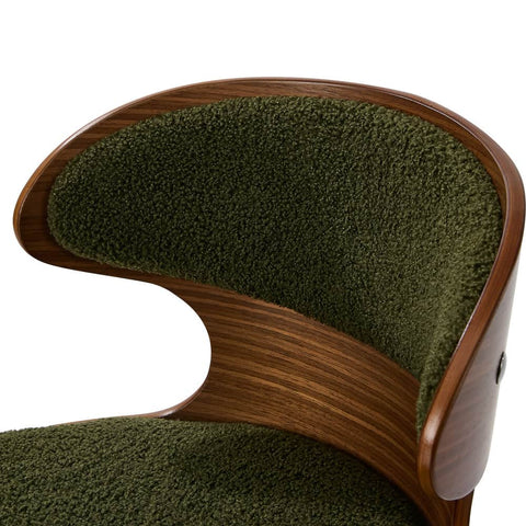 2x Bar Stools Swivel Kitchen Bar Chairs Gas Lift Boucle Green