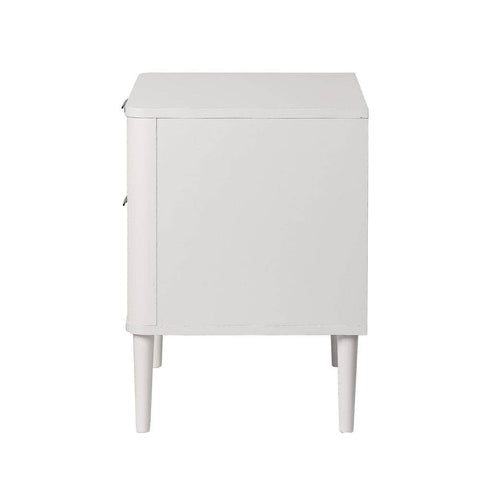 2x Bedside Table 2 Drawers Nightstand White