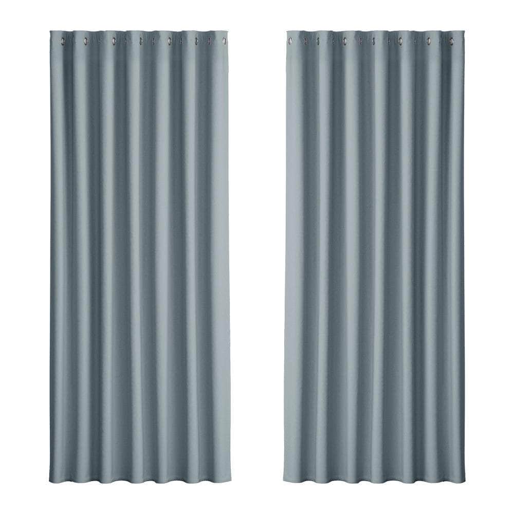 2X Blockout Curtains Blackout Window Curtain Eyelet 240x230cm