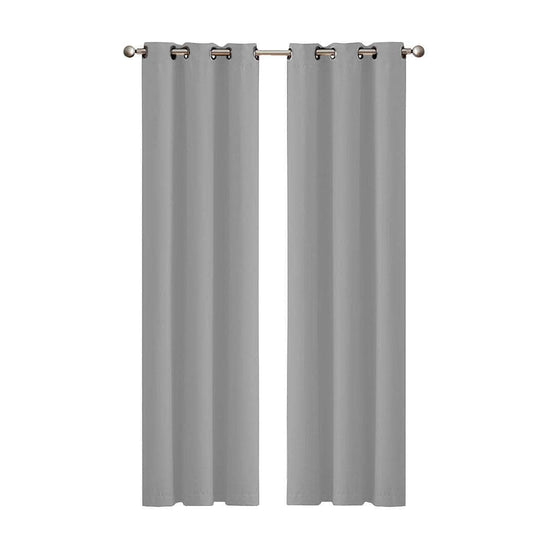 Triple-Layer Blackout Curtains  Noise & Sun Blocking Grey