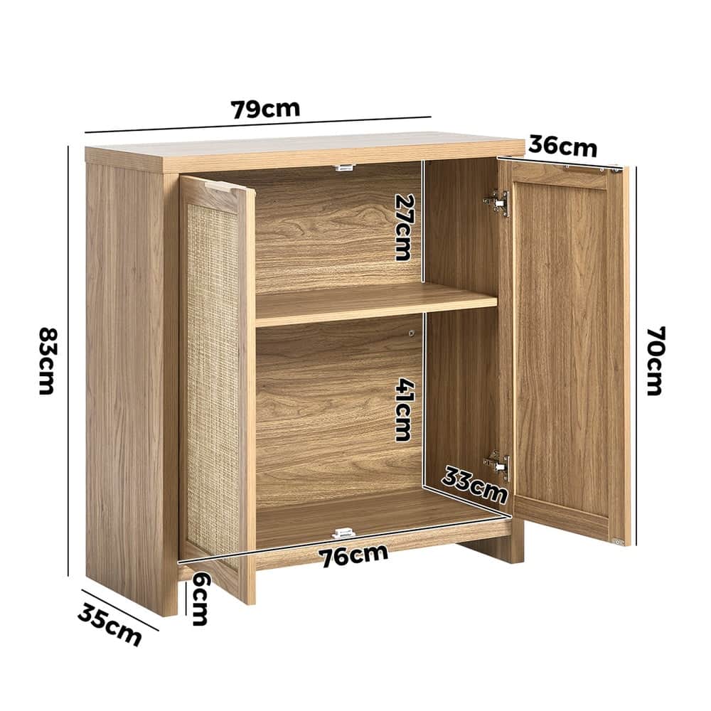2x Buffet Sideboard Storage Cabinet Cupboard Hallway Table