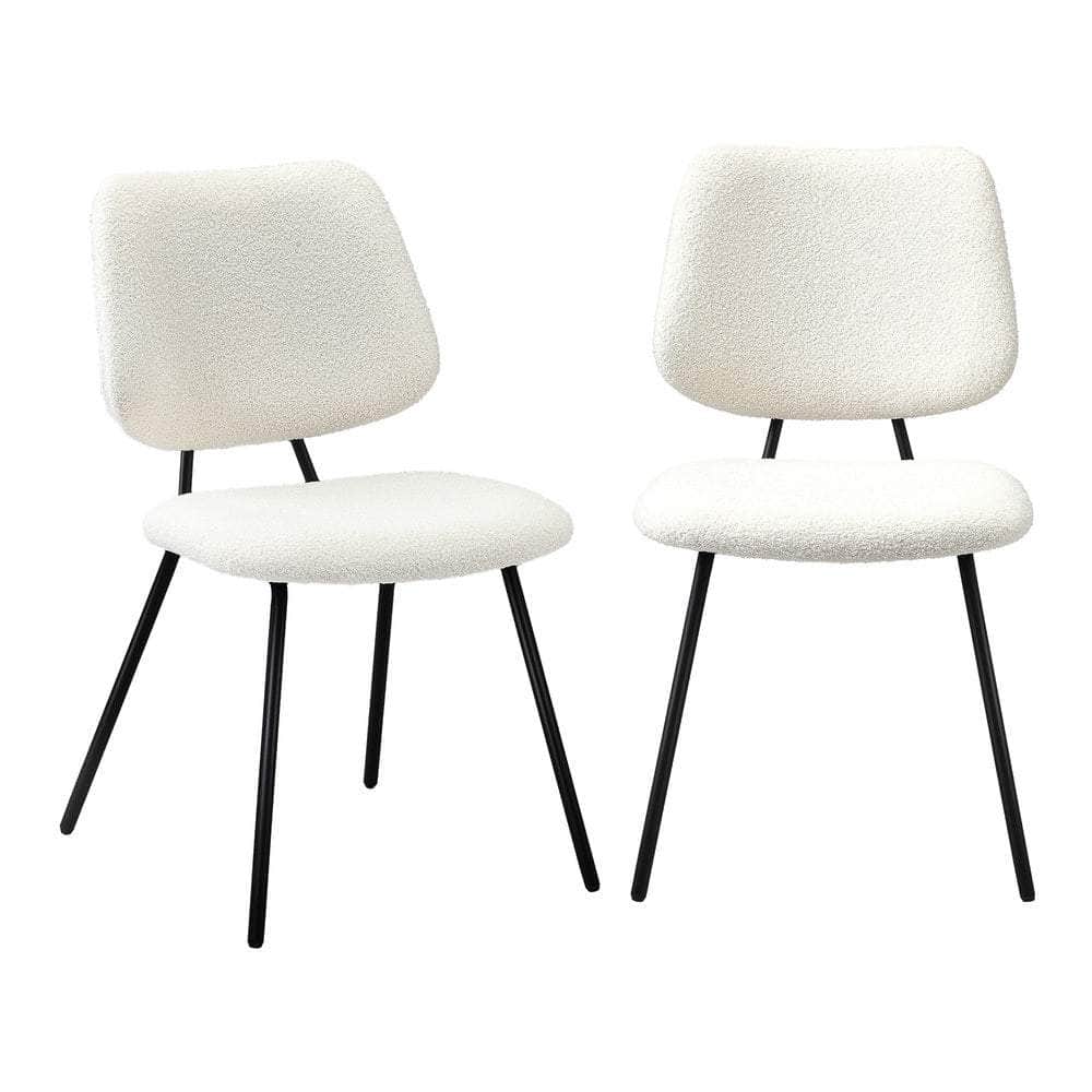 2x Dining Chair Vintage Retro Polyester Dark Grey