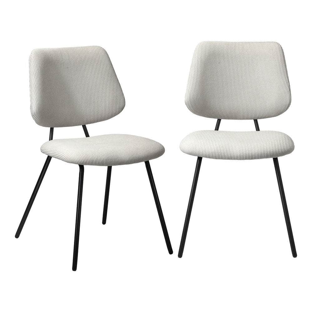2x Dining Chair Vintage Retro Polyester Dark Grey