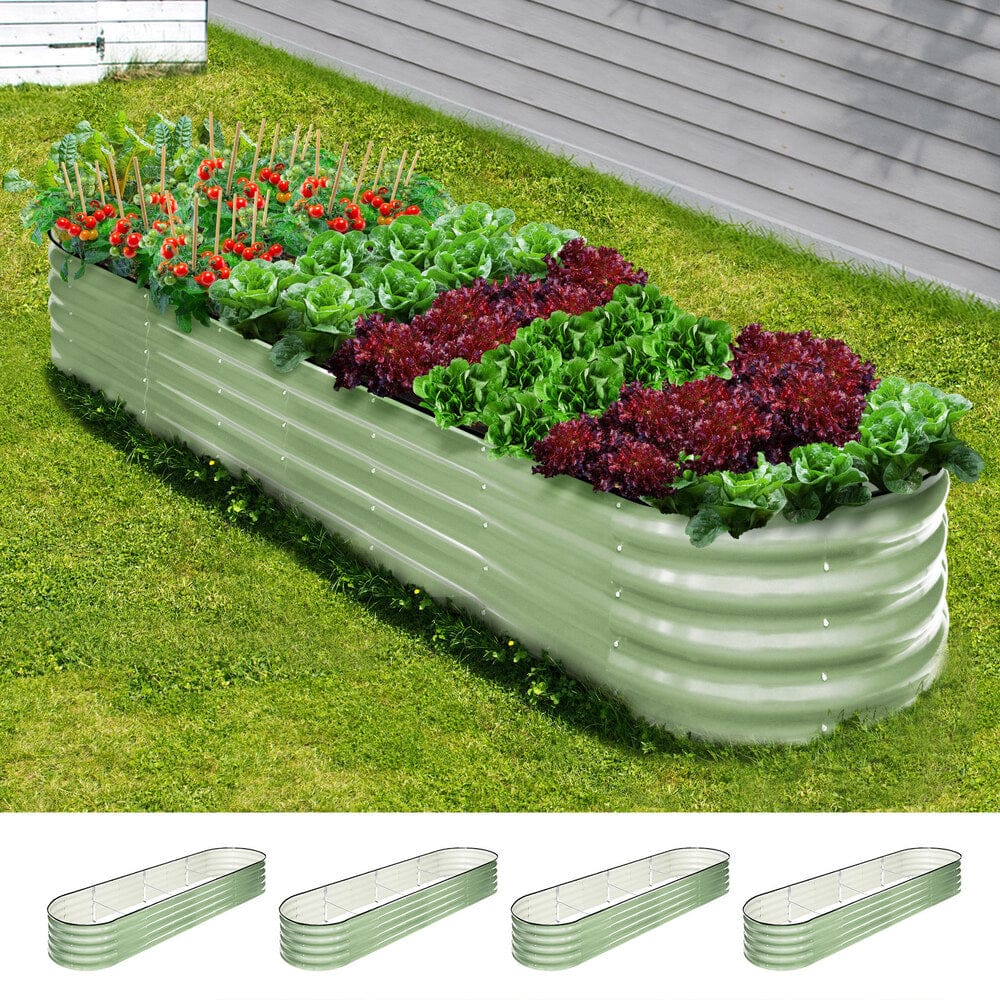 Garden Bed Planter Box Raised Container Galvanised Green