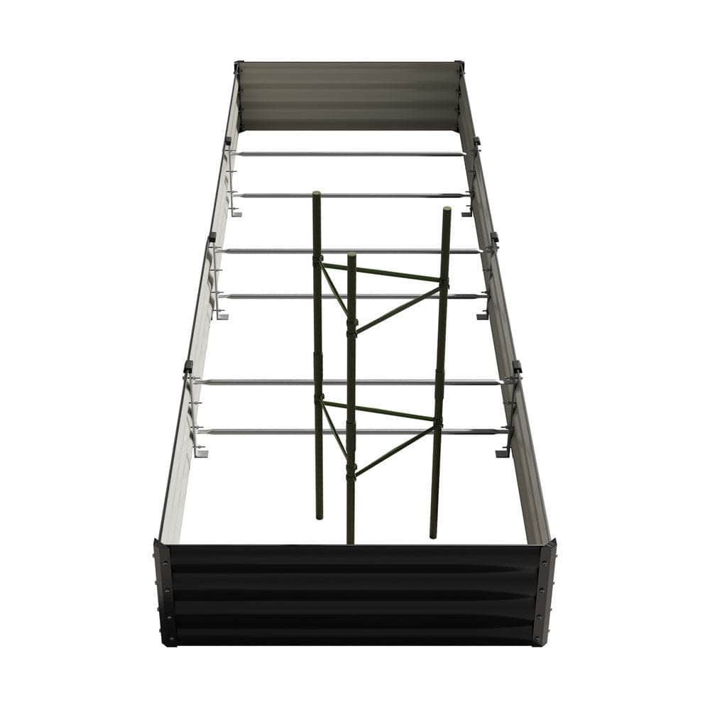 2x Garden Bed 290x90x30cm Galvanised Steel Raised Planter Box for Backyard