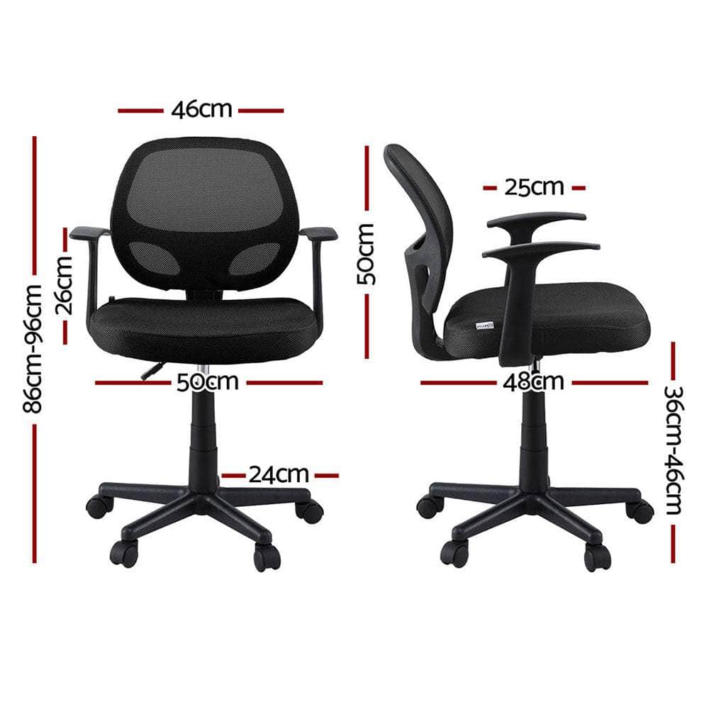 2x Mesh Office Chair Computer Desk Work Study Mid Back