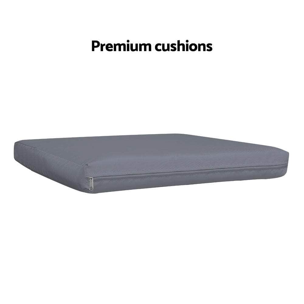 2x Outdoor Dining Chairs Wicker Chair Patio Garden Furniture Lounge Setting Bistro Set Cafe Cushion Black