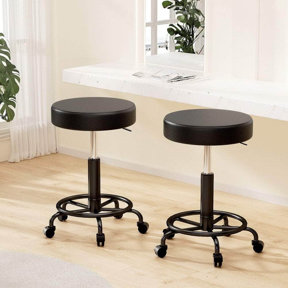 2X Salon Stool Round Swivel Chair