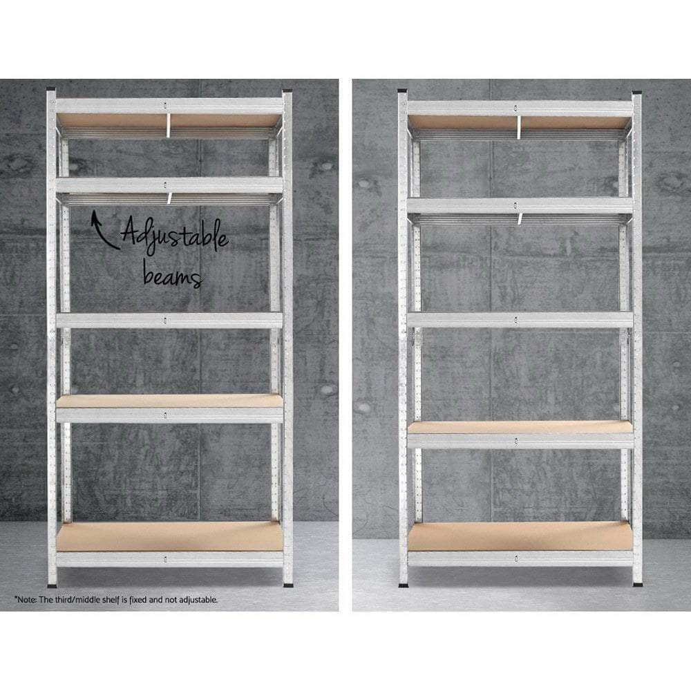 2x0.9M Warehouse Shelving Racking Storage Garage Steel Metal Shelves Rack