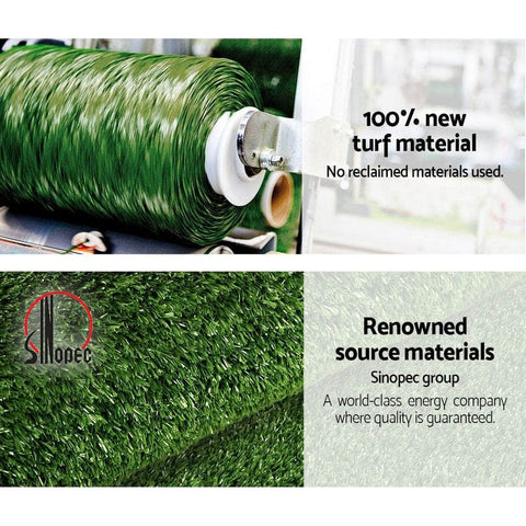 2x10m Artificial Grass Synthetic Fake Lawn 17mm Tape