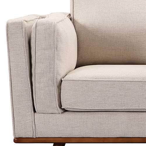 3+2+1 Seater Sofa Beige Fabric Lounge Set For Living Room Couch