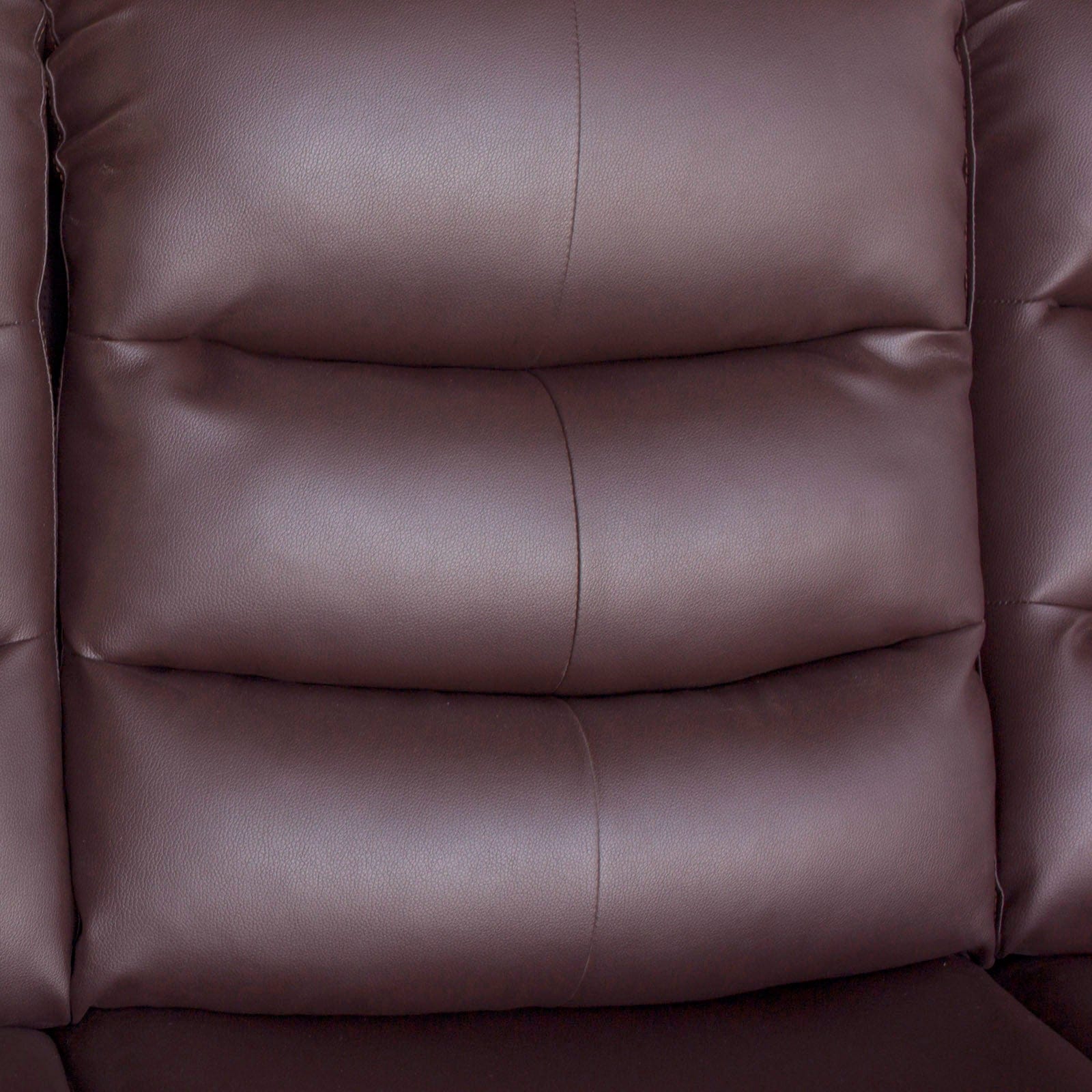 3+2 Seater Recliner Sofa In Leather Lounge Couch In Brown, Brown colour