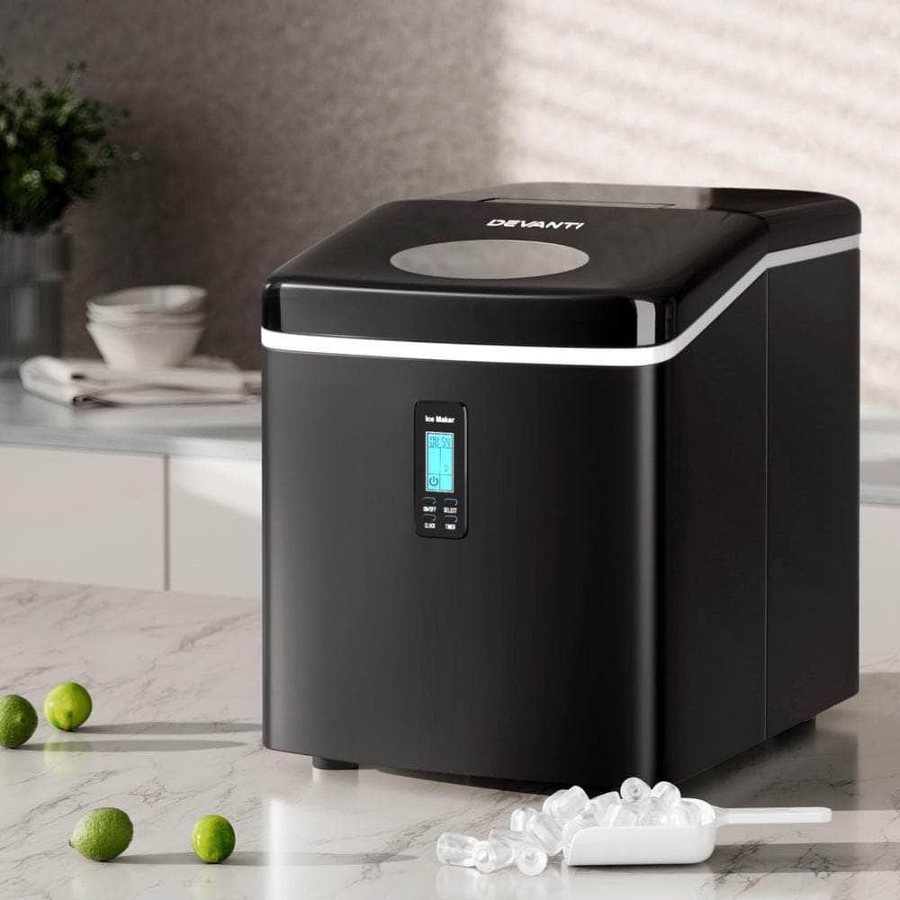 3.2L Portable Ice Cube Maker Machine Benchtop Counter Black