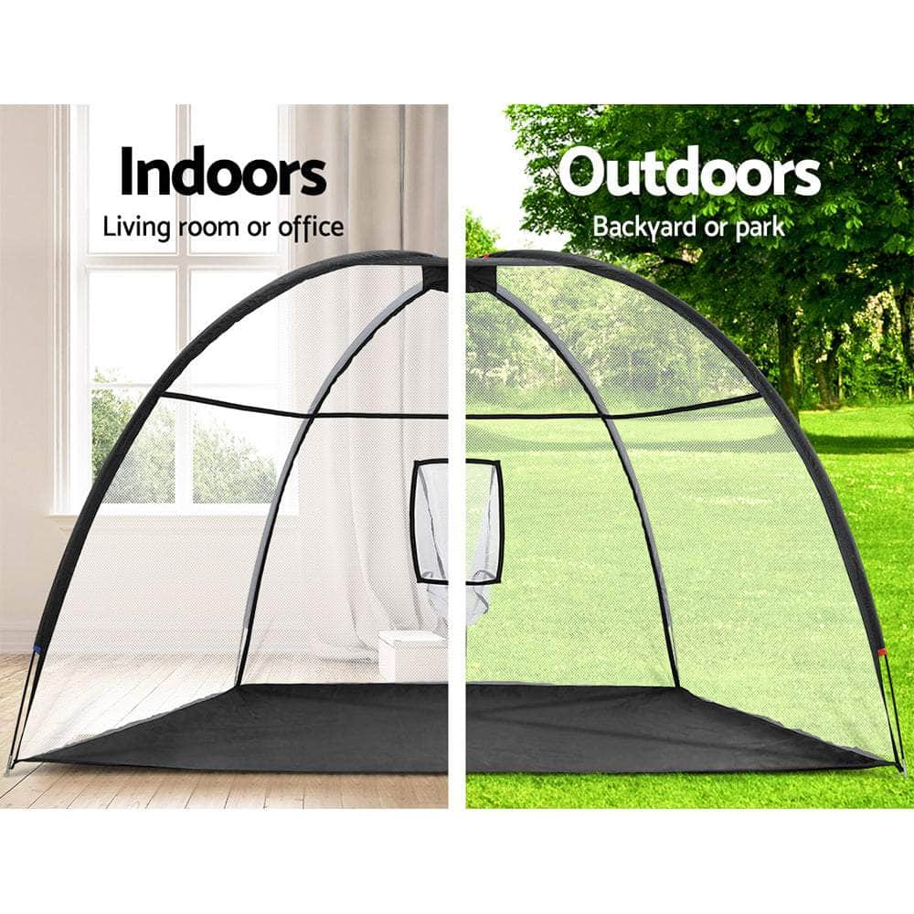 3.5M Golf Practice Net Portable Training Aid Driving Target Tent Black