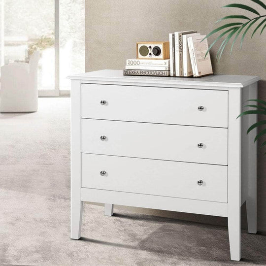 Chest of Drawers Storage Cabinet Bedside Table White