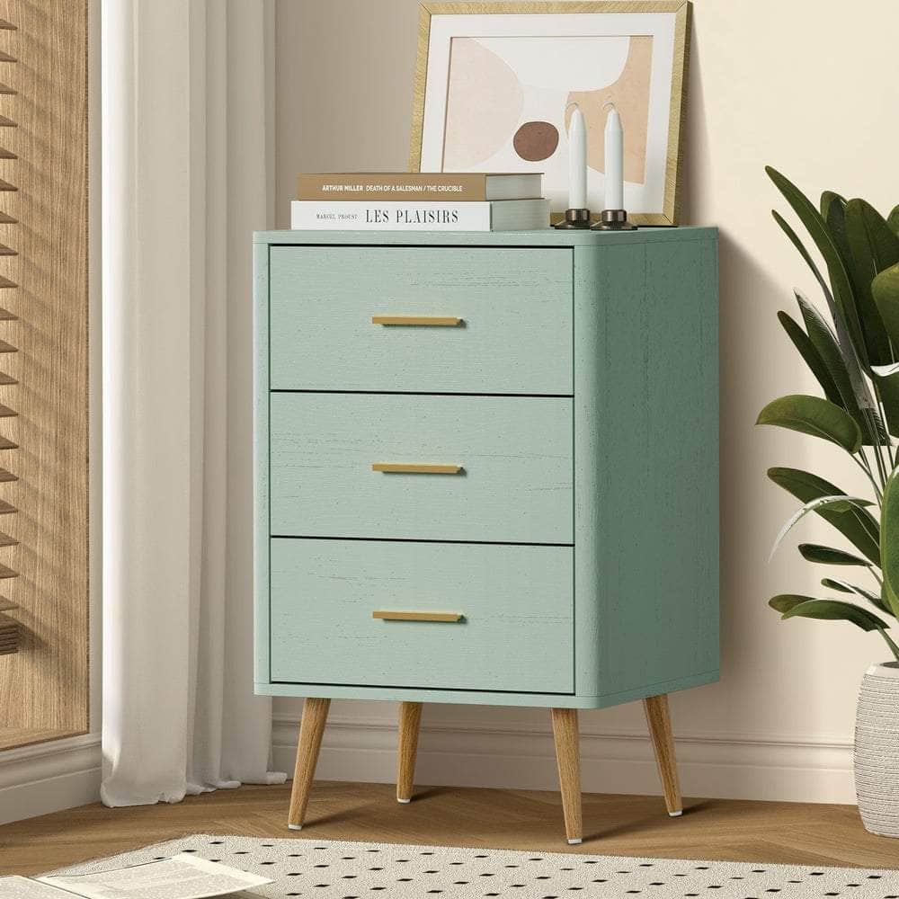 3 Chest of Drawers Tallboy Green