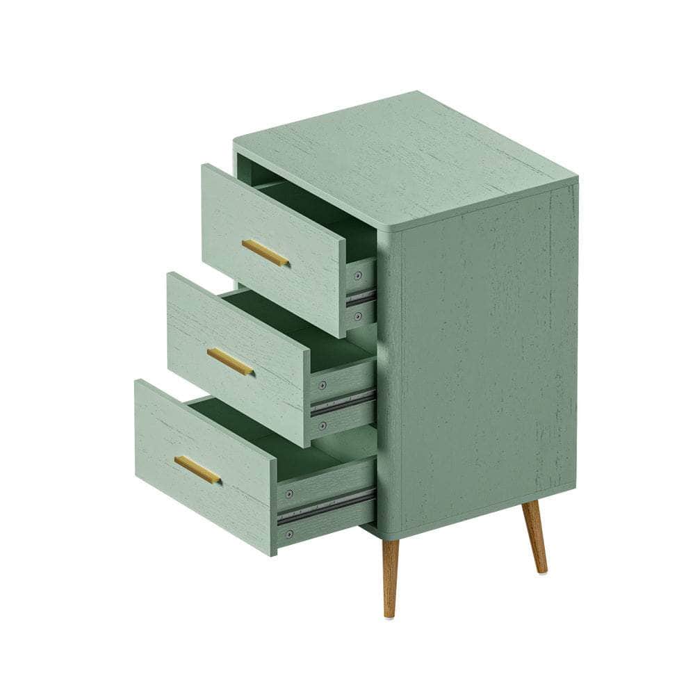 3 Chest of Drawers Tallboy Green