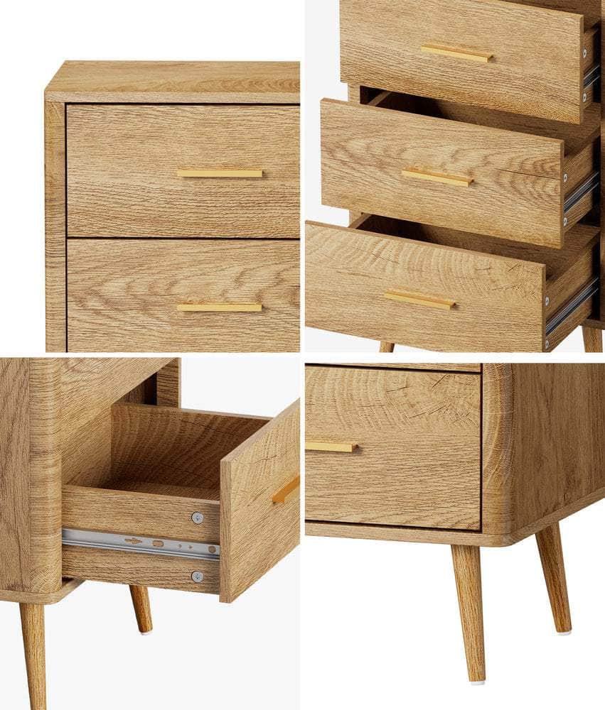 3 Chest of Drawers Tallboy Natural