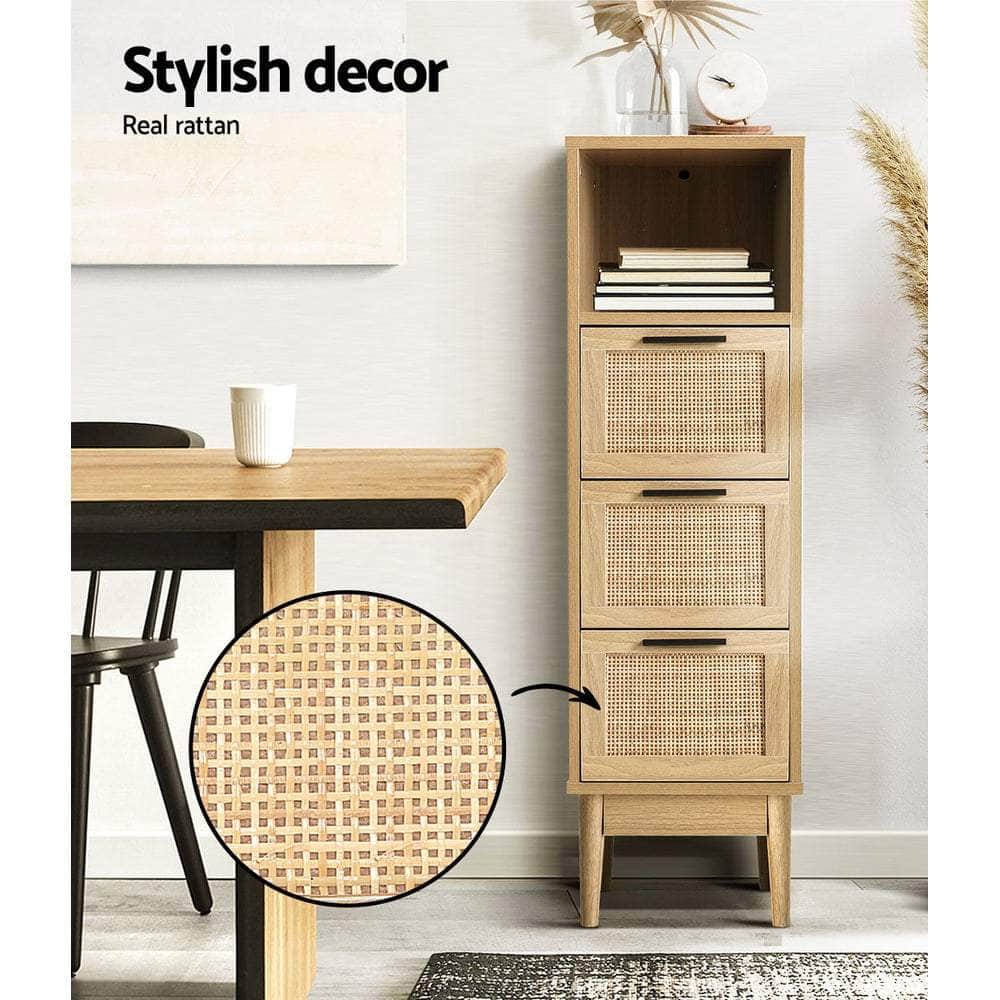 3 Chest Of Drawers With Shelf - Briony Oak