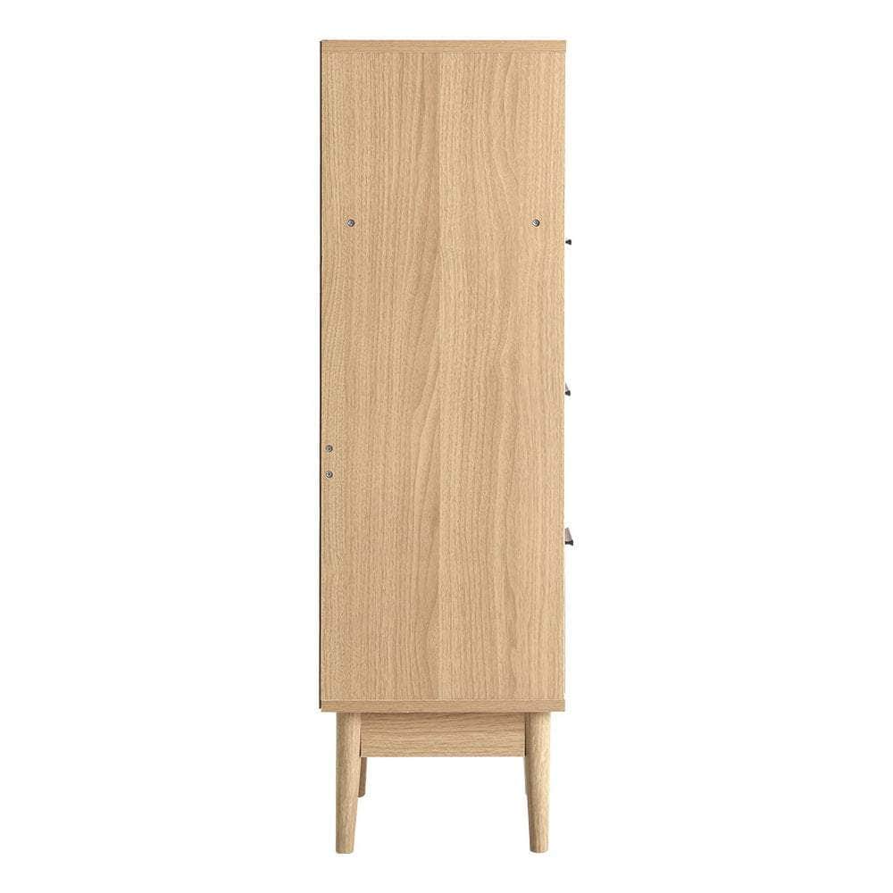 3 Chest Of Drawers With Shelf - Briony Oak