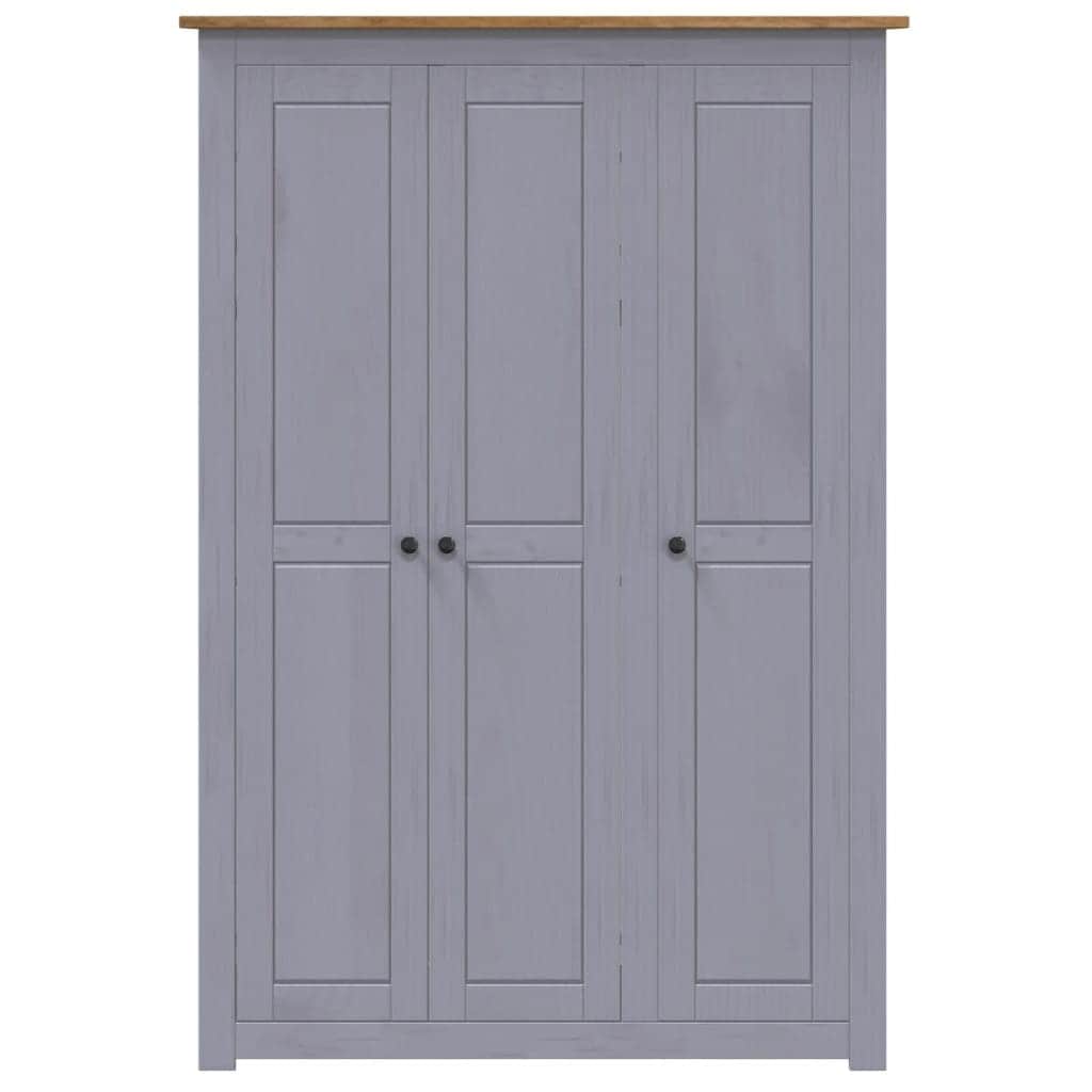 3-Door Wardrobe Grey Pine Panama Range
