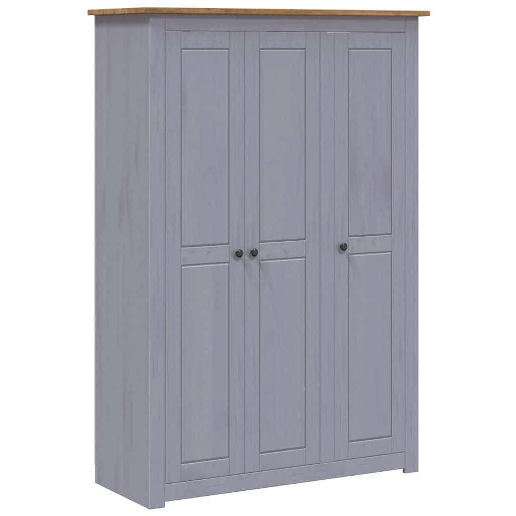 3-Door Wardrobe Grey Pine Panama Range