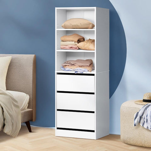 3-Drawer Clothes Storage Cabinet - Stylish and Efficient Organizer Rack