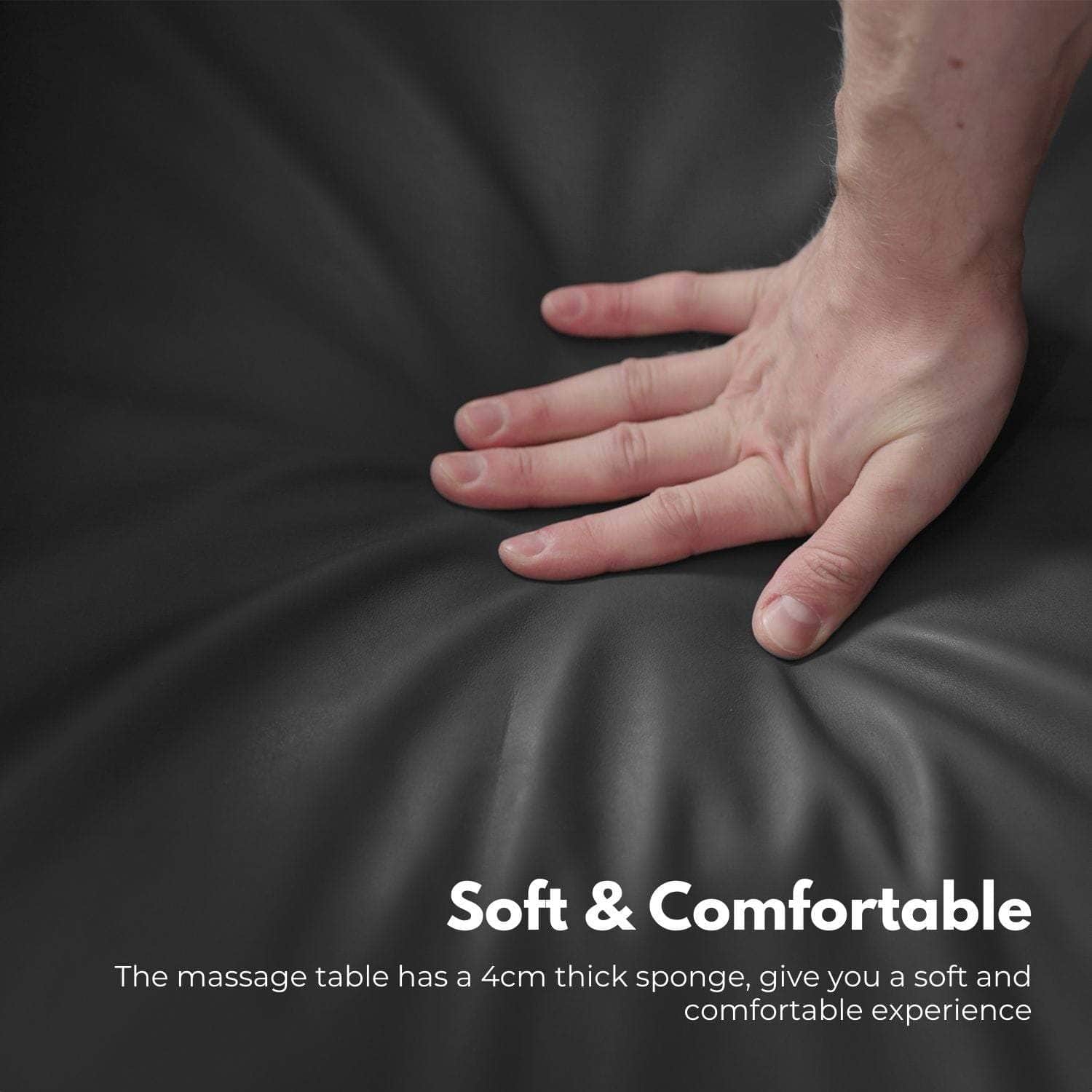 3 Fold Adjustable Portable Massage Bed (Black)