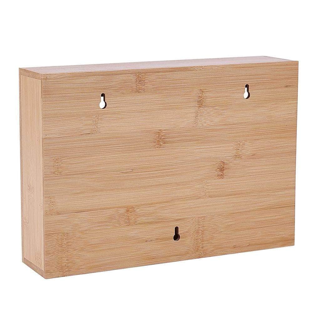 3 Grids Bamboo Food Wrap Dispenser Cutter Foil Cling Film Storage Holder Box Kitchen | Audio Accessories