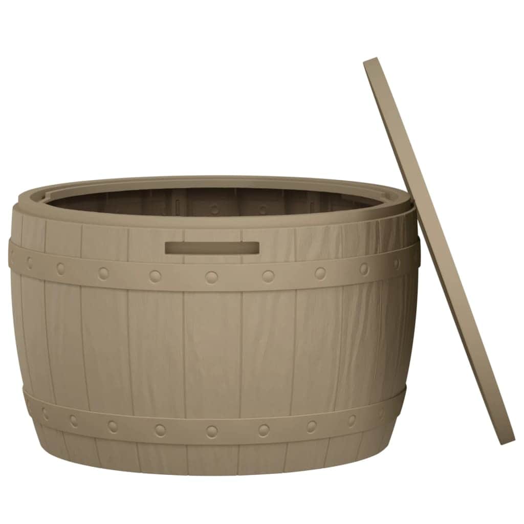 3-in-1 Light Brown Polypropylene Garden Storage Box