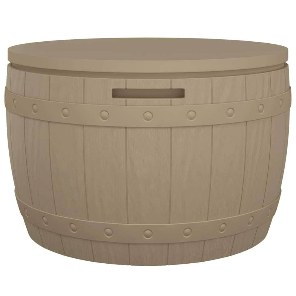 3-in-1 Light Brown Polypropylene Garden Storage Box