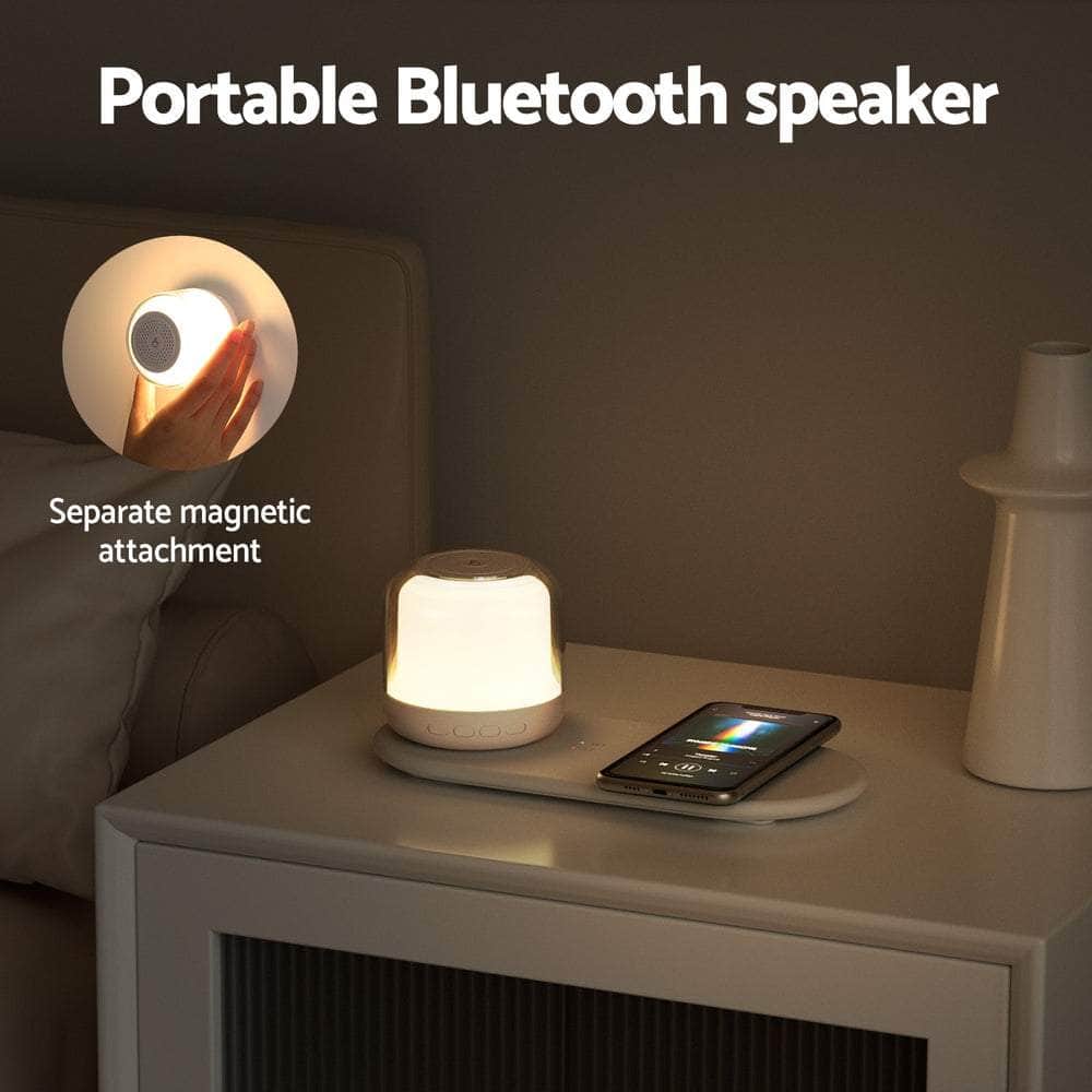 3 in 1 Wireless Charger 15W Fast Charging RGB Light Bluetooth Speaker for Phone